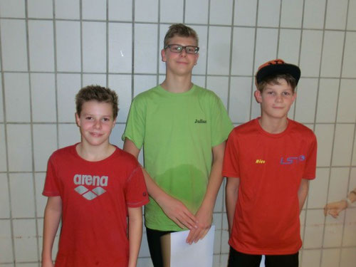 Sieger Julius Söhner, vor Daniel Meng CSC und Nico Wahl TSV Wietze