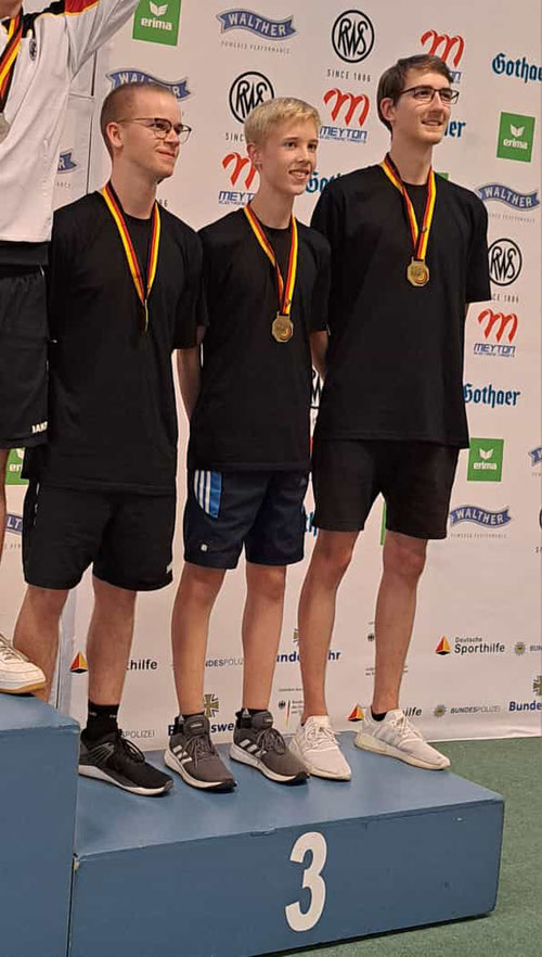 Die Bronze-Gewinner: v.l. leon Herlemann, Alexander Karl und Maximilian Selle (Foto Familie Karl)
