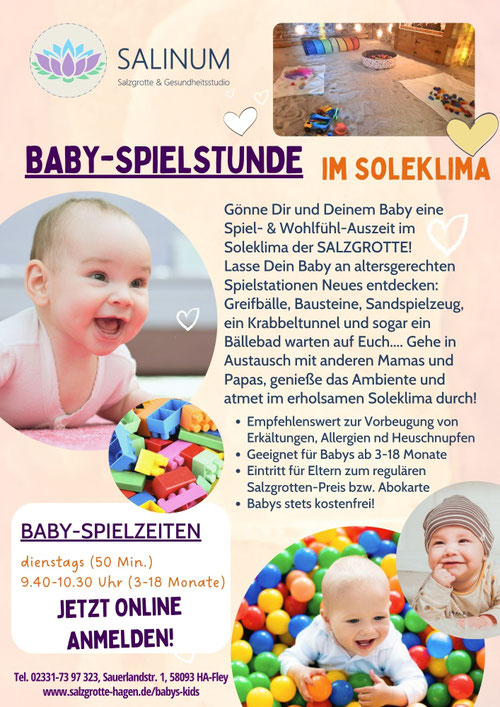 Baby-Spielstunde in der Salzgrotte Hagen - Gesundheit mit kindgerechter Förderung und Unterhaltung