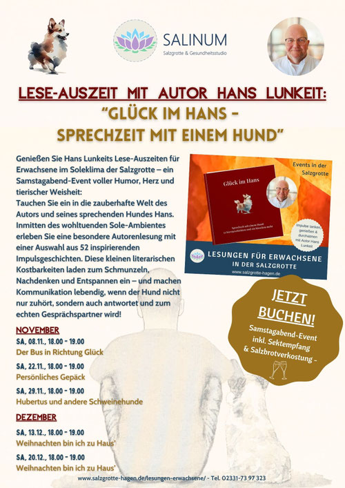 Lesereihe für Erwachsene im Soleklima der Salzgrotte Hagen