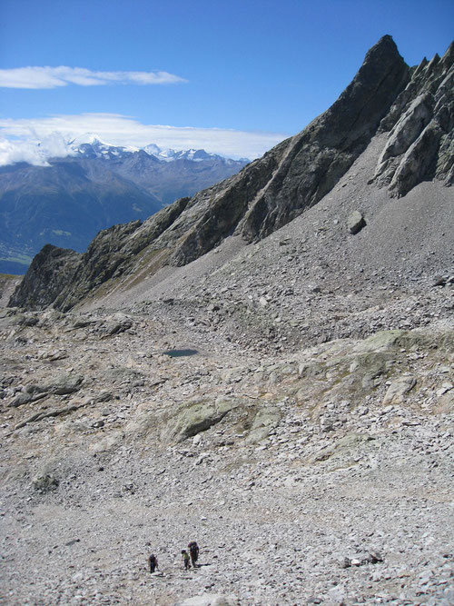 Auf dem Weg zum Einstieg der Gemsrittroute