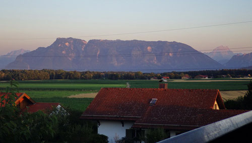 Der Untersberg von Surheim aus gesehen.