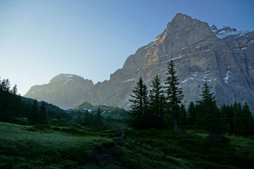 Aussicht von meinem Schlafplatz: Das Wetterhorn (3‘701m).