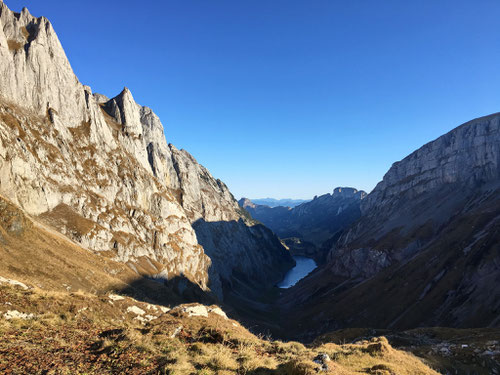 Blick zurück auf den Fählensee auf 1'447 Meter 