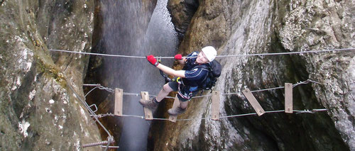 Berni auf der Wasserfallbrücke