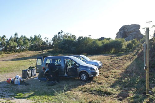 Radwechsel unterhalb des Pico da Frouseira.