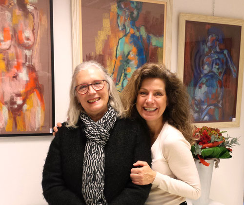Arts et Artistes avec Michèle membre du bureau d'Arts et Artistes