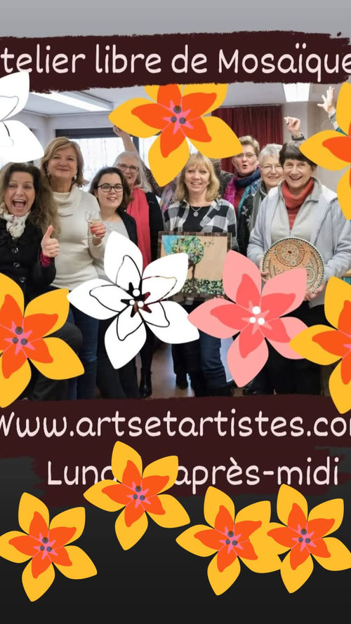 Atelier libre de Mosaïque le lundi après-midi