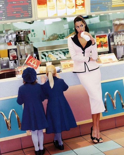 Spring/Summer 1995 Runway Dolce & Gabbana Well-Documented Pink Tuxedo-Style Jacket with Black Accents. Exquisite unique Vintage Clothing, Accessories, Bags & Shoes at Oh! Jackie. The Finest Edit in Luxury Vintage Fashion Online.