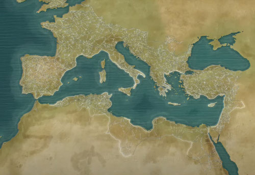 Itiner-e es el mapa más completo de calzadas romanas. Crédito imagen: ArtasMedia / Minerva / Itiner-e