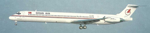 McDonnell Douglas MD-88 der Onur Air/Courtesy: Michael Carter