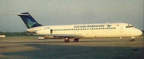 Eine DC-9-32 im neuen Farbkleid der Garuda ab 1985/Courtesy: Garuda Indonesia