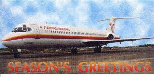 DC-9-51 der Surinam Airways/Postkarte