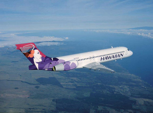 Eine Boeing 717 der Hawaiian Airlines in ihrem Element/Courtesy: Hawaiian Airlines