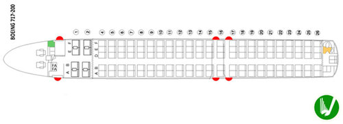 Tatsächlich soll dieser Plan die 120-sitzige Boeing 717 darstellen und genommen wurde hierfür der Sitzplan einer 717 von Hawaiian Air mit der Bestuhlung 8 First/115 Coach!/Courtesy: Turkmenistan Airlines