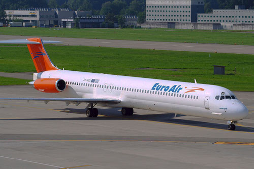 Eine MD-80 der EuroAir in Zürich/Courtesy: NicolasG