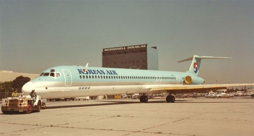 Eine MD-80 der Korean Air vor der Auslieferung/Courtesy: McDonnell Douglas