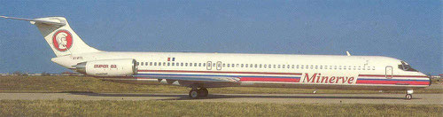 MD-83 der französischen Minerve/Postkarte