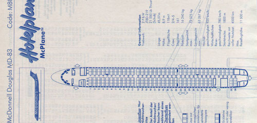 "McPlane"-Kabinenplan der 161-sitzigen MD-83/Courtesy: Crossair