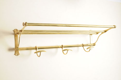 Patère porte manteau ancienne rétro vintage bois et métal kbk76 - Décoration