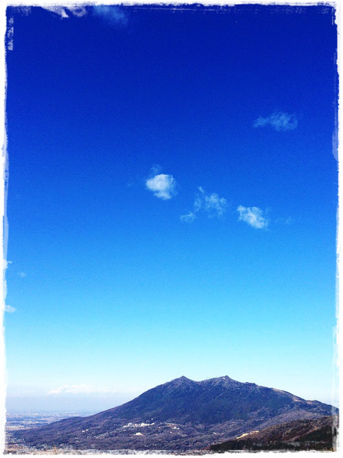 宝篋山から眺める筑波山