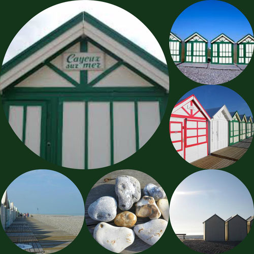 cabies et le chemin de planches de Cayeux-sur-mer en baie de somme