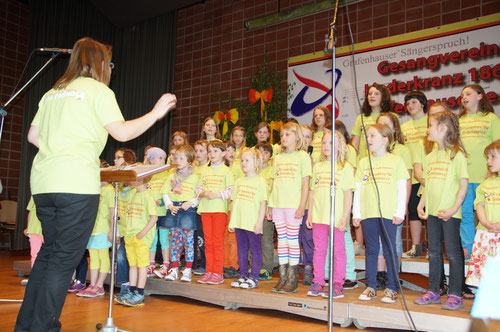 Der Kinderchor unter Leitung von Johanna Zierow