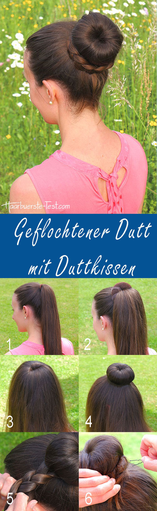 Geflochtener Geflochtener Dutt mit Duttkissen Anleitung, voluminöser dutt, Geflochtener Geflochtener Dutt mit Duttkissen