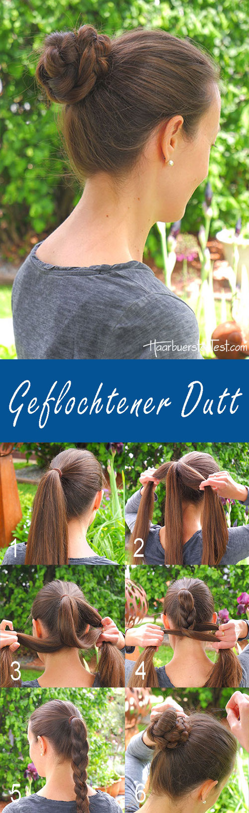 Geflochtener Dutt Einfache Bild Anleitung Zum Selber Flechten