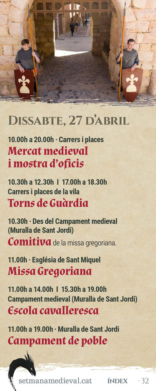 Programa de la Setmana Medieval de Montblanc