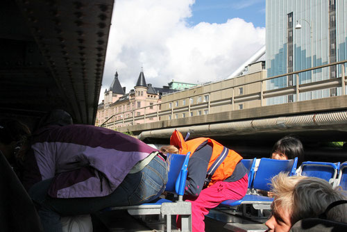 Göteborgs niedrigste Brücke, die "Hairdresser- Bridge"
