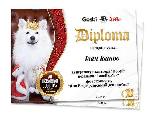 creative luxury best certificate diploma design, elegant creative diplomas design, all ukrainian dogs day