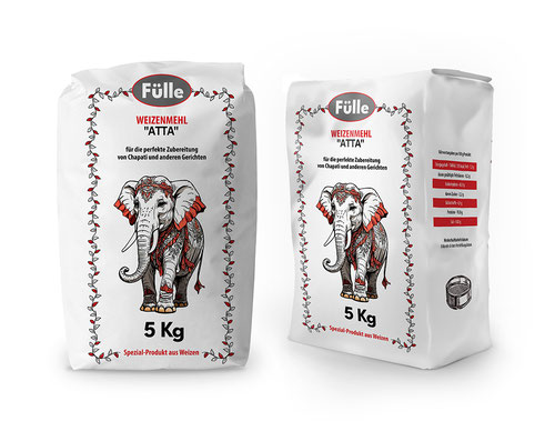 atta, flour package design, minimalism products package design, graphic designer Yuliya Strizhkina, PR & Design Studio LA BEAUTY, red white black package design, best food package design ideas, Ukraine, Germany