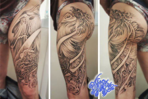 blue magic pins tattoo