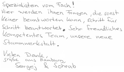 Sehr gute Kundenbewertung nach Austausch der defekten Icom Pumpe