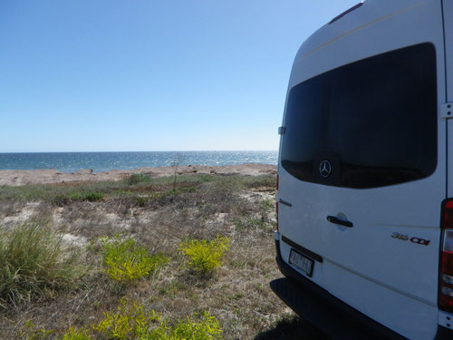 Beach camp at Cliff Head North