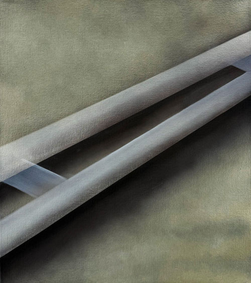 Ohne Titel, 2025_8, Öl und Acryl auf Leinwand, 45 x 40 cm