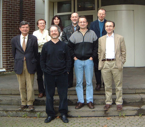 Picture from the 1st ESTDAB meeting in Tübingen in November 20, 2001 (from left to right): Front: F. Garrido, G. Pawelec, P. Straten, R. Kiessling,  Back: W. Wagner, L. Müller, T. Dodi, T. Marsh.