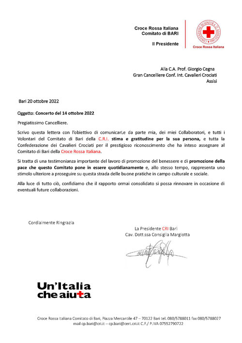 Benvenuti - Confederazione Int.le dei Cavalieri Crociati