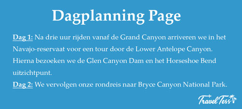 Dagplanning Page