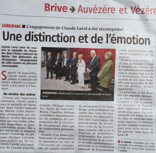 Journal La Montagne 23 septembre 2021