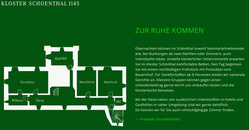 Kloster mit Grundriss 
