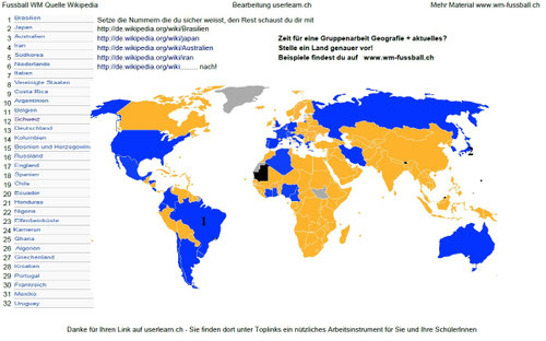 wm teilnehmer länder