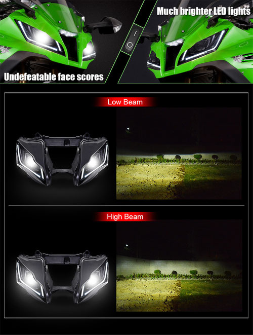 ZX10R 16-20 LED Headlight - RAID-ZERO ZX10R 16-20 LED Headlight - RAID-ZERO