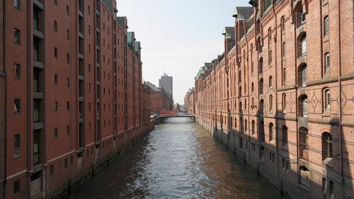 Die Speicherstadt, ein Hamburger Wahrzeichen.