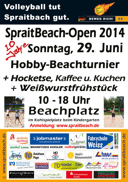 Plakat SpraitBeach-Open 2014