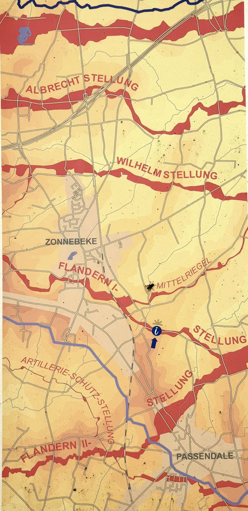 Stellungen der Deutschen am Ypern- Bogen