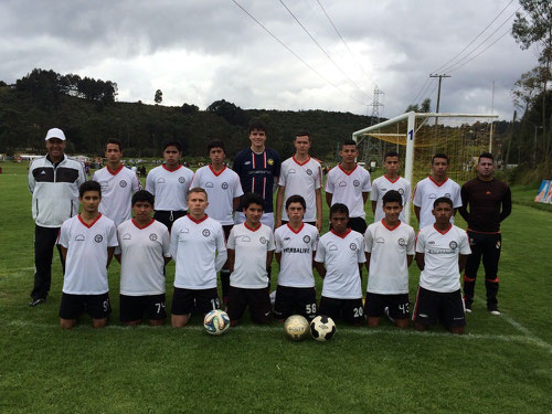 Equipo Juvenil de San Pablo en la victoria 3-1 sobre Millonarios, Octubre 19 de 2014 en el Torneo de Maracaná