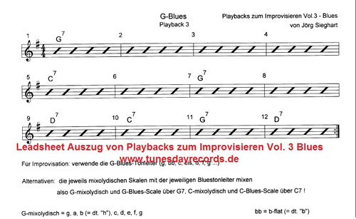 Playbacks zum Improvisieren Vol. 3 - Blues