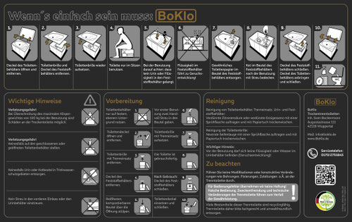 Boklo Trockentrenntoilette